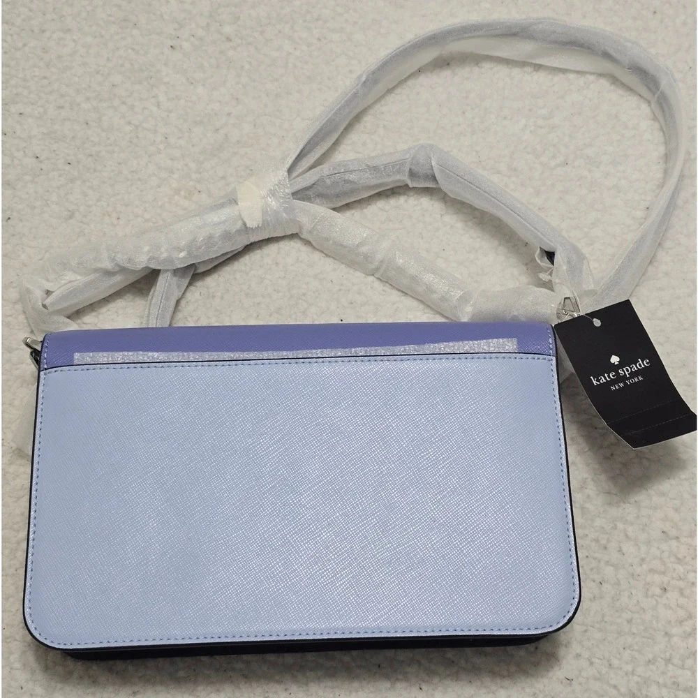 Kate Spade Madison Flap Convertible‎ Crossbody Saffiano Leather Blue KC623 NEW
